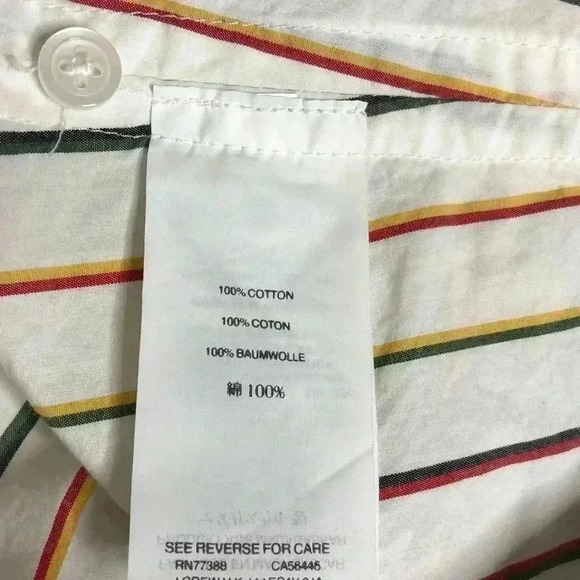 Madewell Central Shirt Women's Small Cap Sleeve Oversize Fit Striped - Picture 6 of 7